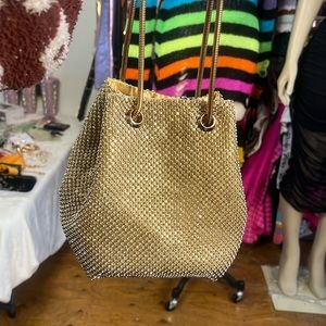 Gold Mesh Mini Evening Bag